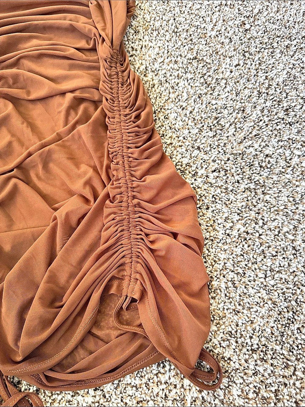 Pinup Shear Fashion Ruched Brown Mini Dress NWT Small - Picture 5 of 5